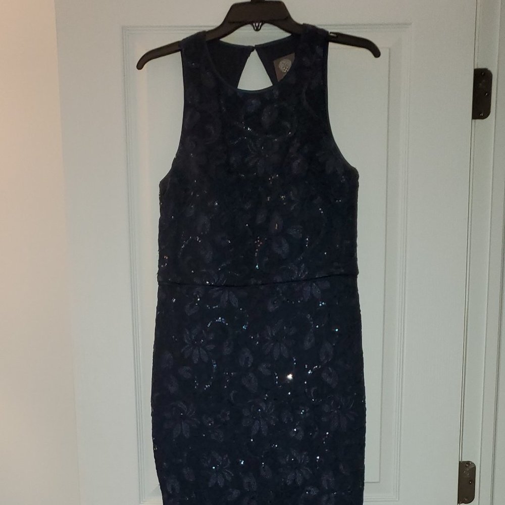 Vince Camuto Lace and Sequin Sheath dress. Size 10
